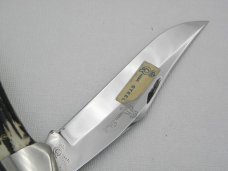 Queen Cutlery Co. #44 One Blade Folding Hunter in Winterbottom Bone: 5 1/4” closed; Queen Cutlery Co. #44 One Blade Folding Hunter in Winterbottom Bone: 5 1/4” closed;
