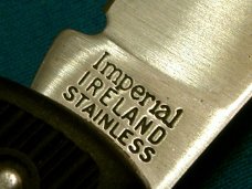 IMPERIAL IRELAND STAINLESS LOCKBACK CAMPING SURVIVAL FOLDING HUNTER POCKET KNIFE KNIVES OLD