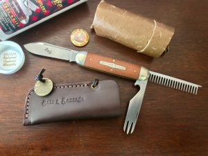 Great Eastern Cutlery Tidioute #352320 Beer & Sausage, Micarta Handle, With Sheath, New (GEC 35)   