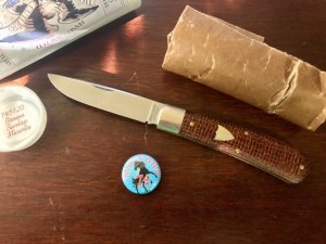 Great Eastern Cutlery Tidioute #745120 Mustang, Brown Burlap Micarta Handle, New (GEC 74) 