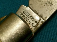 VINTAGE COLONIAL PROV USA ADVERTISING TL-29 LOCKBACK ELECTRICIANS FOLDING POCKET KNIFE KNIVES OLD AD