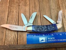 Coleman Seki Japan Made 5 Blade Sowbelly Blue Jigged Bone
