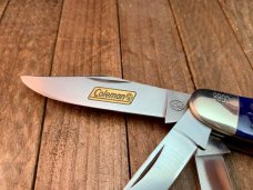 Coleman Seki Japan Made 5 Blade Sowbelly Blue Jigged Bone