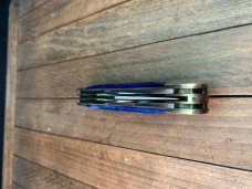 Coleman Seki Japan Made 5 Blade Sowbelly Blue Jigged Bone