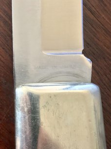 Vintage Wostenholm Japanese Tanto Lockback Folder, Eagle Scrimshaw On Handle, Unused Vintage Wostenholm Japanese Tanto Lockback Folder, Eagle Scrimshaw On Handle, Unused