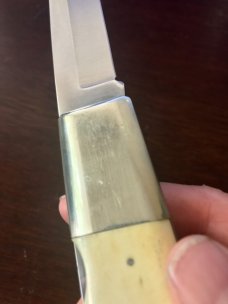 Vintage Wostenholm Japanese Tanto Lockback Folder, Eagle Scrimshaw On Handle, Unused Vintage Wostenholm Japanese Tanto Lockback Folder, Eagle Scrimshaw On Handle, Unused