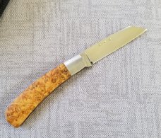 Steve Vanderkolff Maple Burl Native, 4" cl,he uses dot system for pulls. Just in. CPM-154 ,great 