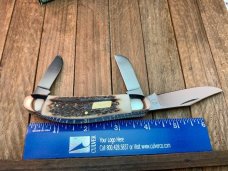 Coleman Seki Japan Made 3 Blade Sowbelly Stockman Stag Coleman Seki Japan Made 3 Blade Sowbelly Stockman Stag