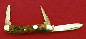 CATTARAUGUS CUTLERY CO LITTLE VALLEY NY 32019G Genuine Bone SOWBELLY Punch Knife 1886/1963