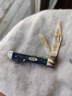 Case XX Aquamarine Bone Peanut (6220)
