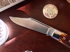 Great Eastern Cutlery Tidioute #151118B&C Boys Knife, Dark Chestnut Peach Seed Handle, New (GEC 15) Great Eastern Cutlery Tidioute #151118B&C Boys Knife, Dark Chestnut Peach Seed Handle, New (GEC 15)