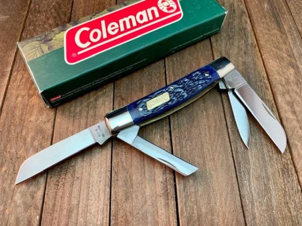Coleman Seki Japan Made Congress Blue Jigged Bone Handles Coleman Seki Japan Made Congress Blue Jigged Bone Handles