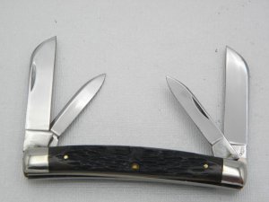 Queen Cutlery Co. #33 Congress in Rogers Bone: 3 1/2” closed; 1950 - 1952,