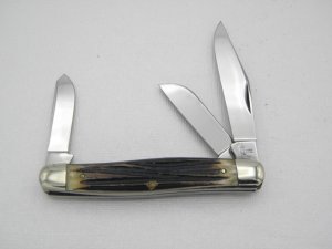 Queen Cutlery #9 Stockmen:  4” closed, 1955 - 1957,  genuine Winterbottom bone 