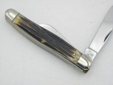 Queen Cutlery #9 Stockmen: 4” closed, 1955 - 1957, genuine Winterbottom bone Queen Cutlery #9 Stockmen: 4” closed, 1955 - 1957, genuine Winterbottom bone