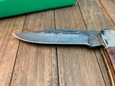 Hen and Rooster Combs Custom 4” Lockback Damascus Blade File Work Exotic Hardwood Handles Hen and Rooster Combs Custom 4” Lockback Damascus Blade File Work Exotic Hardwood Handles