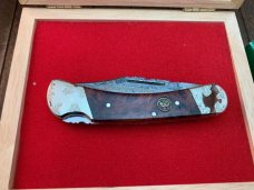 Hen and Rooster Combs Custom 4” Lockback Damascus Blade File Work Exotic Hardwood Handles Hen and Rooster Combs Custom 4” Lockback Damascus Blade File Work Exotic Hardwood Handles