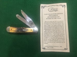 CASE XX STAG TRAPPER KNIFE VINTAGE JEFF GORDON ROOKIE YEAR RARE 
