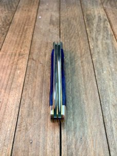 Coleman Seki Japan Mini Trapper Blue Jigged Bone Coleman Seki Japan Mini Trapper Blue Jigged Bone