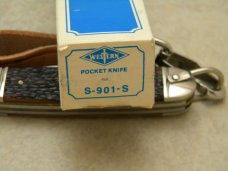 Western USA S-901-S Delrin Camp Scout Utility Knife & Leather Strap c.1978 - NIB 