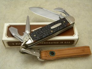 Western USA 901 Delrin Camp Scout Utility Knife & Leather Strap c.1978 - NIB 