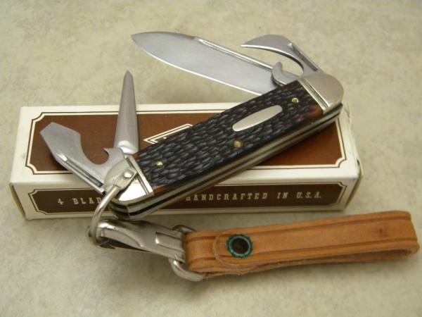 Western USA 901 Delrin Camp Scout Utility Knife & Leather Strap c.1978 - NIB Western USA 901 Delrin Camp Scout Utility Knife & Leather Strap c.1978 - NIB