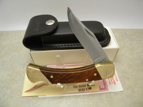 Uncle Henry Schrade + USA LB7 Wood Bear Paw Folding Lockback Knife - NIB Uncle Henry Schrade + USA LB7 Wood Bear Paw Folding Lockback Knife - NIB