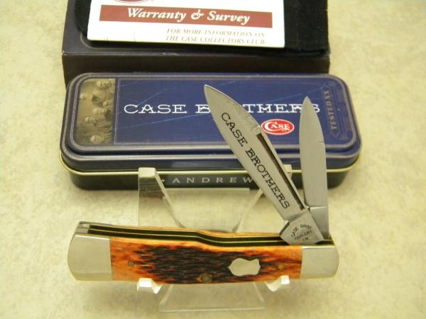 Case Bros. Cutlery Co. USA Bone 62130 SS Gunstock Jack Knife in Box Case Bros. Cutlery Co. USA Bone 62130 SS Gunstock Jack Knife in Box