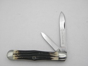 Queen Cutlery #58 Small Coke Bottle Jack Winterbottom bone:  3 1/2” closed, 1958 - 1960