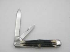 Queen Cutlery #58 Small Coke Bottle Jack Winterbottom bone: 3 1/2” closed, 1958 - 1960 Queen Cutlery #58 Small Coke Bottle Jack Winterbottom bone: 3 1/2” closed, 1958 - 1960
