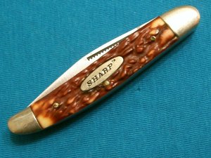 SHARP 380 STAINLESS FOLDING POCKET KNIFE KNIVES OLD