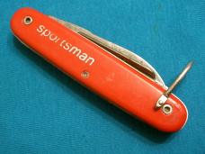 VINTAGE RED COLONIAL PROV SPORTSMAN USA ADVERTISING SCOUT FOLDING POCKET CAMP KNIFE KNIVES OLD VINTAGE RED COLONIAL PROV SPORTSMAN USA ADVERTISING SCOUT FOLDING POCKET CAMP KNIFE KNIVES OLD