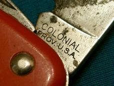 VINTAGE RED COLONIAL PROV SPORTSMAN USA ADVERTISING SCOUT FOLDING POCKET CAMP KNIFE KNIVES OLD VINTAGE RED COLONIAL PROV SPORTSMAN USA ADVERTISING SCOUT FOLDING POCKET CAMP KNIFE KNIVES OLD