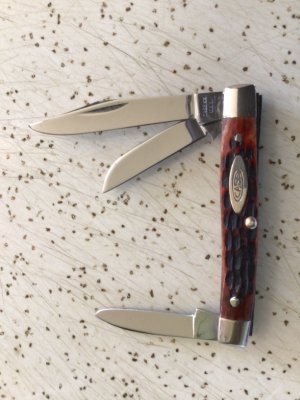 VINTAGE CASE XX 1970 6333 RED BONE STOCKMAN POCKET KNIFE  / “ SWEET PIECE “
