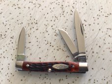 VINTAGE CASE XX 1970 6333 RED BONE STOCKMAN POCKET KNIFE / “ SWEET PIECE “ VINTAGE CASE XX 1970 6333 RED BONE STOCKMAN POCKET KNIFE / “ SWEET PIECE “