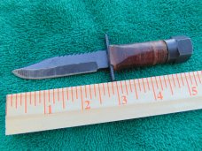 Miniature Ka-Bar style fixed blade "Fighting Knife" with sheath Made in Japan!!! Miniature Ka-Bar style fixed blade "Fighting Knife" with sheath Made in Japan!!!