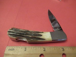 Katz Stag Handle Folding Lock Back  ATS-34