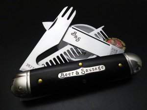 Great Eastern Cutlery #35 Beer & Sausage Bar Tool Knife Gabon Ebony GEC 352320