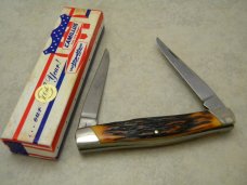 Camillus New York USA Imitation Stag 19 Slant Bolsters Muskrat Knife 1976 NIB Camillus New York USA Imitation Stag 19 Slant Bolsters Muskrat Knife 1976 NIB