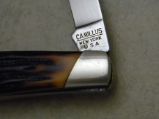 Camillus New York USA Imitation Stag 19 Slant Bolsters Muskrat Knife 1976 NIB Camillus New York USA Imitation Stag 19 Slant Bolsters Muskrat Knife 1976 NIB