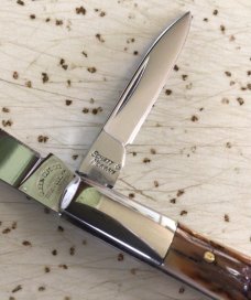 SCHATT & MORGAN QUEEN CUT CO 2008 MASTADON IVORY RAZOR/MINI BARLOW POCKET KNIFE/1 of 600