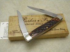 Parker-Frost USA 1978-3 (Schrade USA) Preferred Stock Series Bone Johnny Muskrat Knife in Box Parker-Frost USA 1978-3 (Schrade USA) Preferred Stock Series Bone Johnny Muskrat Knife in Box