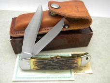 Schrade + USA 227UH Uncle Henry Staglon Folding Bowie/Hunter Knife & Pouch - NIB
