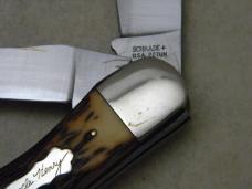 Schrade + USA 227UH Uncle Henry Staglon Folding Bowie/Hunter Knife & Pouch - NIB