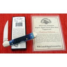 CASE XX USA 61549 WL Ocean Blue Bone EXCLUSIVE LARGE COPPERLOCK Wharncliffe Knife 2015 MIB w/COA CASE XX USA 61549 WL Ocean Blue Bone EXCLUSIVE LARGE COPPERLOCK Wharncliffe Knife 2015 MIB w/COA
