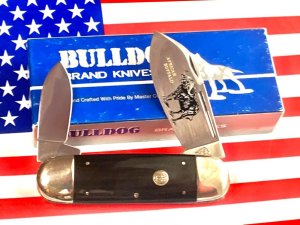 1995 Bulldog Brand HAND MADE / Hammer Forged Elephant Toe w/ African Buffalo Blade Etch