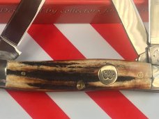 Colonel Coon (by Queen) Stockman w/ Super Stag Handles -NOS in Orig Box
