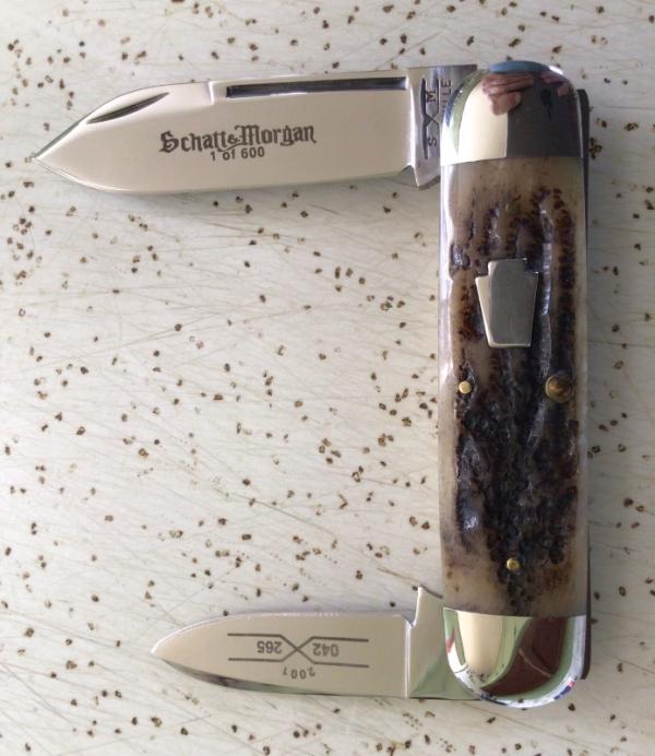 VINTAGE BONE SCHATT & MORGAN 2001 BABY SUNFISH POCKET KNIFE / “BEAUTIFUL PIECE “/ 1 of 600 VINTAGE BONE SCHATT & MORGAN 2001 BABY SUNFISH POCKET KNIFE / “BEAUTIFUL PIECE “/ 1 of 600