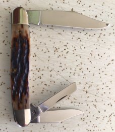 VINTAGE BONE CASE XX USA 7 DOT 1993 PS06347 WHITTLER POCKET KNIFE/NOS/BEAUTIFUL 