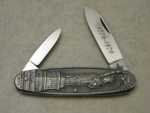 Vintage J.A. Henckels Germany 0112 Bicentennial Metal Souvenir Pen Knife - NIB